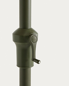 Бежевый зонт Milna с зеленой стальной конструкцией, диаметр 300 см