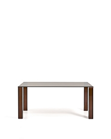 Стол Adularia из коричневого закаленного стекла 160 x 90 см