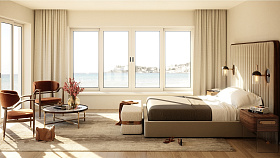 Кровать с изголовьем Como