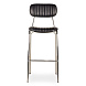 Барный стул Smilia из черного кожзаменителя