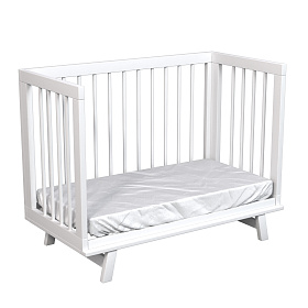 Кроватка для новорожденного Lillaland - модель Lilla Aria (НИК23)белая