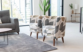 Кресло Peque Wood Legs ткань ALBERO 02 (S.5)