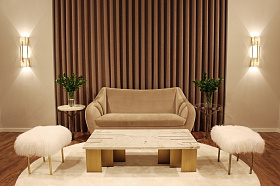 Банкетка Tree Branches Brushed Brass