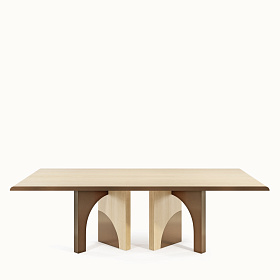 Обеденный стол Utopia Sycamore/Bronzed Brushed Brass