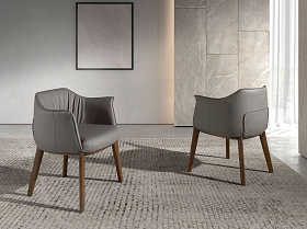 Серый стул из экокожи модель 5152