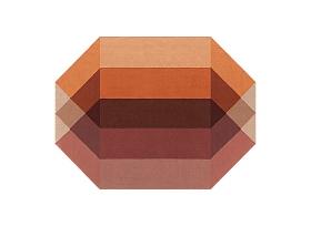 Ковер уличный Diamond оранжевый-винный