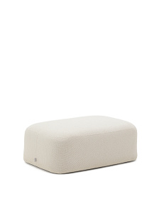 Пуф Martina из шенилла цвета экрю 123 x 85 см