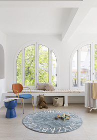 Ковер круглый Алфавит Round ABC (голубой) 150R