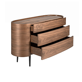 Комод AC2001DR /7075 овальный ореховый