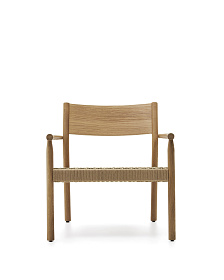 Yalia Кресло из массива дуба с натуральной отделкой и сиденьем из 100% веревки