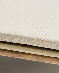 Двойной шезлонг Alipa из массива акации и веревки цвета экрю