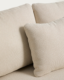 Двухместный модуль уличного дивана Osani из алюминия экрю и веревки цвета таупе 170 см