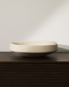 Кухонный поднос Mireni из папье-маше бежевый Ø 29 см