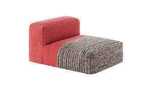 Пуф модульный Mangas Space Plait коралловый