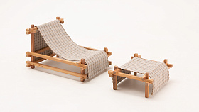 Набор из кресла Hos Deckchair и табурета