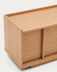 Тумба под ТВ Onix из дубового шпона в натуральной отделке