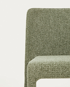 Штабелируемый стул Loria из зелёного шенилла