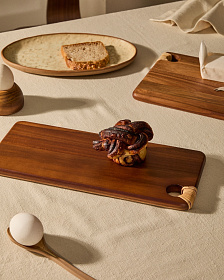 Sardis Сервировочная доска из древесины акации и ротанга 35 x 15 см