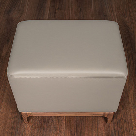 Пуфик CALPE шпон ореха F, экокожа PU78