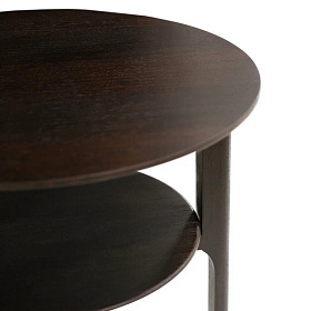 Приставной столик RONDA темный орех V36W1