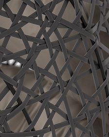 Florina Подвесное кресло с светло-серой ножкой темно-серое