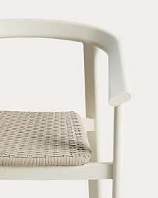 Уличный стул Erice из алюминия и шнура цвета экрю