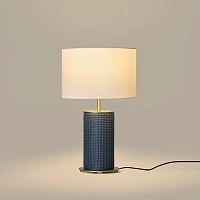 Настольная лампа Dab белый металл с абажуром 801011/35