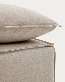 Anarela Пуф со съемным льняным чехлом бежевого цвета 80 х 80 см