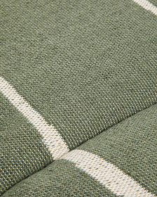 Подушка для шезлонга Daila зеленого цвета из 100% ПЭТ с рисунком икат, 50 x 175 см