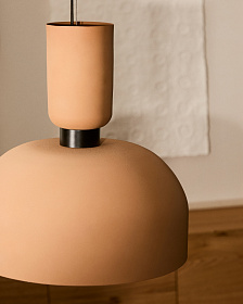 Подвесной светильник Nibla из металла с терракотовым эффектом Ø40см