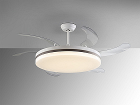 Vento Вентилятор потолочный со светодиодом белый/бронзовый  D80/150 DIM