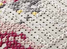 Пуф Canevas Flowers. натуральный