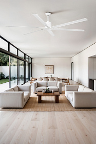 Белый потолочный вентилятор Andros с двигателем постоянного тока