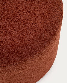 Kaeli Пуф для ног со съемным чехлом из терракотового букле Ø 60