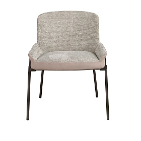 Стул 4171 из серой ткани и коричневого бархата