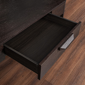 Письменный стол RONDA с ящиком темный орех V36W1