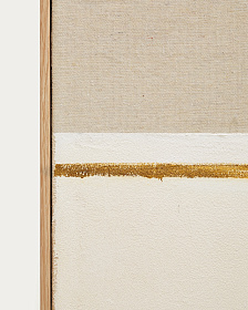 Salin Абстрактная картина с горизонтальной льняной полосой 80 х 100 см