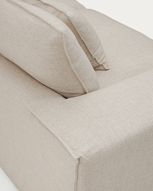 Anarela 3-местный диван со съемным чехлом и льняными подушками бежевого цвета 280 см