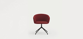 Поворотный стул Add черный/красный с подлокотниками