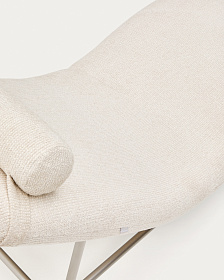 Кушетка Osla из бежевого шенилла с ножками из стали