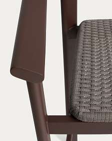 Уличный барный стул Erice из алюминия и веревки коричневого цвета, 75 см