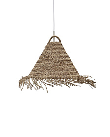 Абажур Fonteta из натурального волокна с натуральной отделкой, 40 см