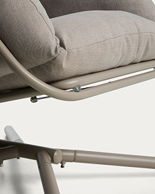 Подвесное кресло Livadi из стали и веревки бежевого цвета