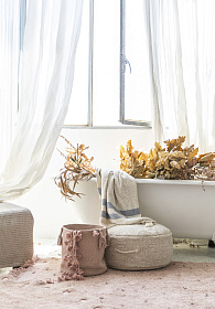 Корзина WOODY Винтажный нюдовый 30*30