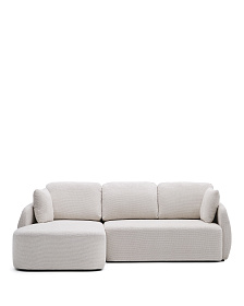 Laira 3-местный диван-кровать из шенилла с шезлонгом слева цвет экрю 246 см