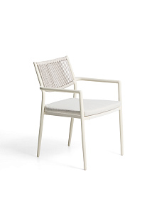 Уличный стул Argasi из алюминия бежевого цвета и веревки