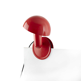 BELA Красная настольная лампа с зажимом 1XE27