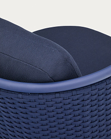 Уличное кресло Sedalis из алюминия и веревки синего цвета