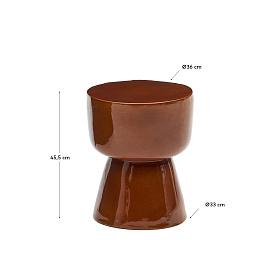 Приставной столик Mesquida из керамики коричневый