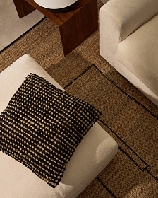 Чехол для подушки Sayen из черного джута 50 x 50 см